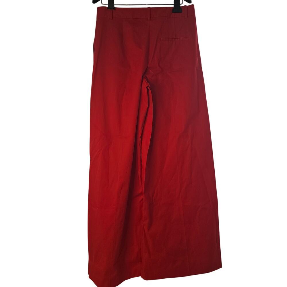 Theory High-Waist Wide-Leg Pant in Stretch Cotton Twill size 8 - Picture 8 of 9